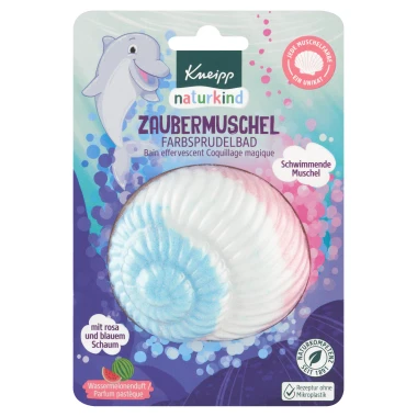 Kneipp Naturkind Kouzelná mušle koupelová bomba s vůní vodního melounu 85g