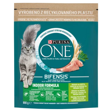 Purina ONE Bifensis Indoor granule pro kočky krůta 800g