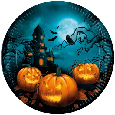 Decorata party papírové talířky Halloween FSC 8 ks