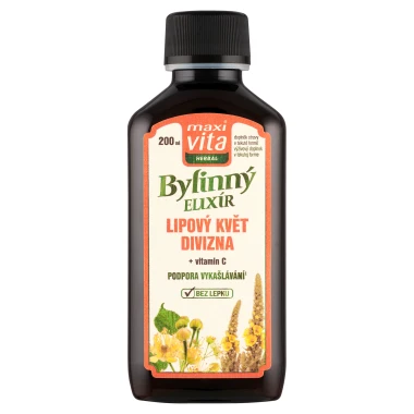 Maxi Vita Herbal Bylinný elixír Lipový květ + divizna 200ml