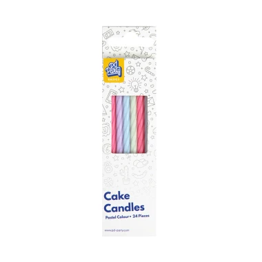 PD Dortové svíčky pastelové 24 ks