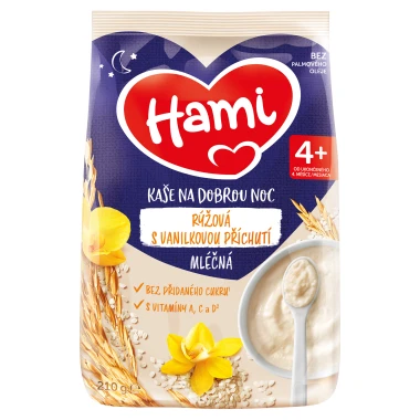 Hami Mléčná kaše rýžová s vanilkovou příchutí 210 g