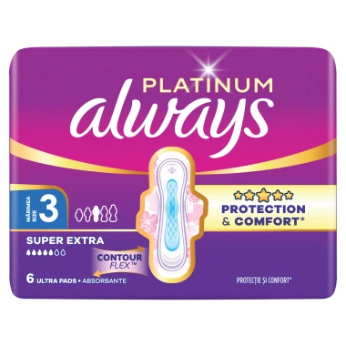 Always Platinum Day & Night Hygienické vložky s křidélky 6 ks