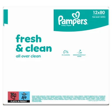 Pampers Fresh Clean Dětské čisticí ubrousky 960 ks