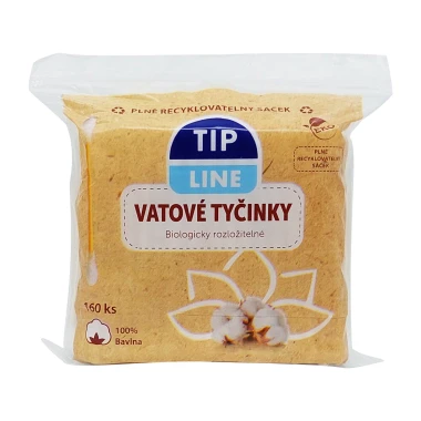 Tip Line vatové tyčinky EKO 160ks