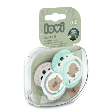 Lovi Dudlík svítící silikonový dynamický CAPICHILL kluk 0-6m 2 ks