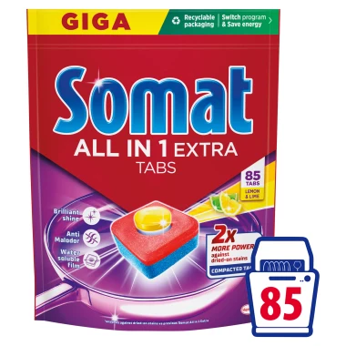 Somat All in 1 Extra Lemon & Lime tablety do myčky nádobí 85 ks