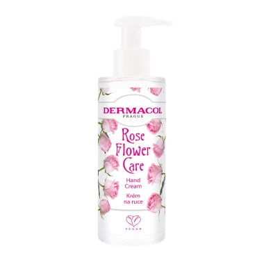 Dermacol Flower care krém na ruce Růže dávkovač 150 ml