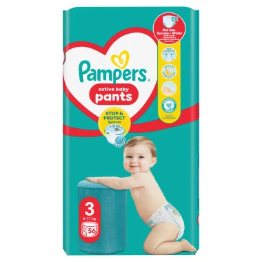 Pampers Active Baby Pants, vel. 3, 56 ks