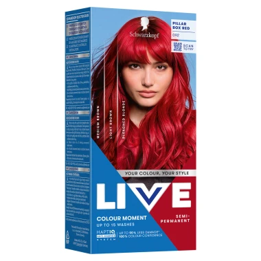 Schwarzkopf Live Colour Moment Semi-Permanent barva na vlasy 092 zářivá červená