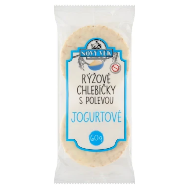 Nový Věk Rýžové chlebíčky s polevou jogurtové 60 g