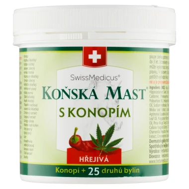 SwissMedicus Koňská mast s konopím hřejivá 250 ml