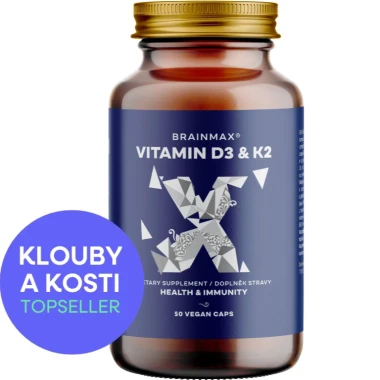 BrainMax Vitamin D3 & K2, D3 5000 IU 50 kapslí