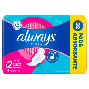 Always Ultra Day Long Hygienické vložky s křidélky, velikost 2, 32 ks
