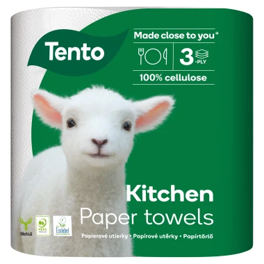 Tento Kitchen Papírové utěrky 3vrstvé 2 role