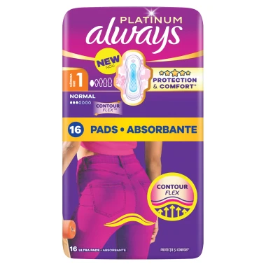 Always Platinum Normal Hygienické vložky s křidélky 16 ks