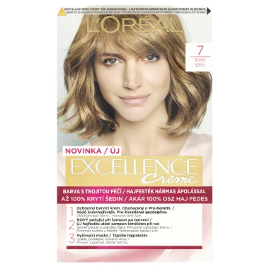 L'Oréal Paris Excellence Créme  permanentní barva na vlasy 7 blond, 72+48+12+60 ml