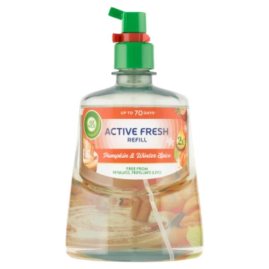 Air Wick Active Fresh Náplň na vodní bázi do automatického difuzéru dýně a podzimní koření 228 ml