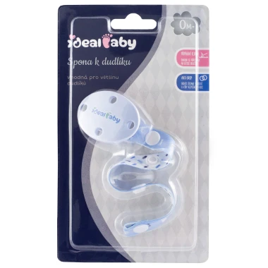 Ideal Baby Spona k dudlíku 0m+ modrá