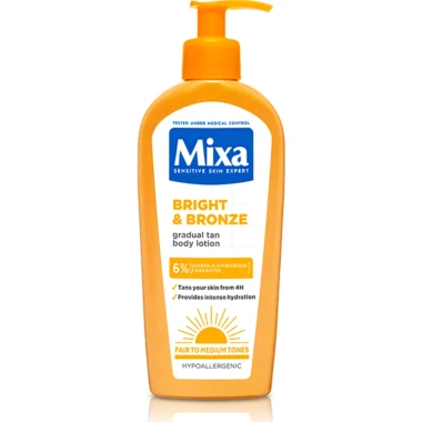 MIXA Niacinamide Bright & Bronze tělové mléko 250 ml