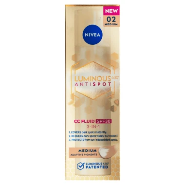 Nivea Luminous630 CC krém 3 v 1 střední odstín s OF 30 40ml