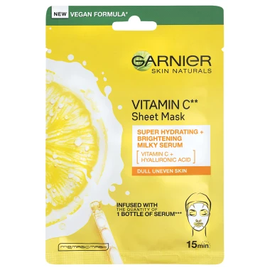 Garnier Skin Naturals rozjasňující textilní maska s vitamínem C, 28 g