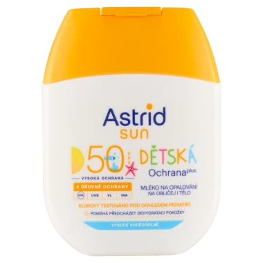 Astrid Sun Dětská ochrana plus mléko na opalování na obličej i tělo SPF 50 60 ml
