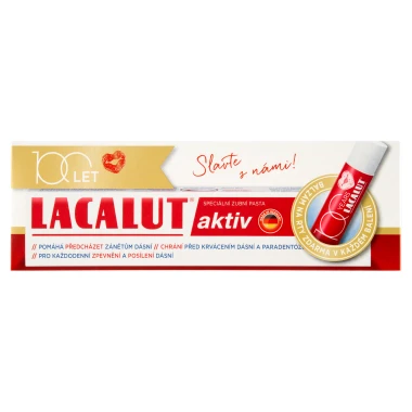 Lacalut Aktiv speciální zubní pasta 75ml + balzám na rty 4,8g