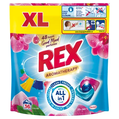 REX Prací kapsle na barevné prádlo Aromatherapy Orchid Color 36 PD