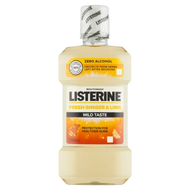 LISTERINE Fresh Ginger & Lime Mild Taste Ústní voda s fluoridem 500 ml