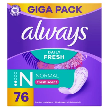 Always Daily Fresh Normal Intimky se svěží vůní 76 ks