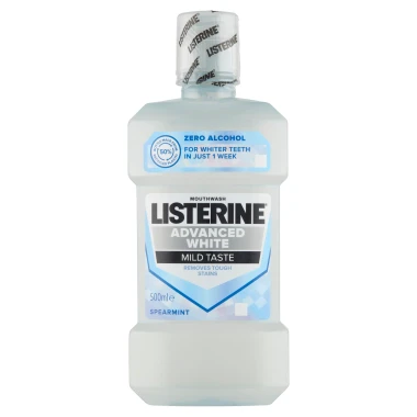 LISTERINE Advanced White Mild Taste Ústní voda s fluoridem 500 ml