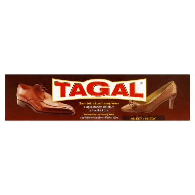 Tagal Hnědý samolešticí ochranný krém na obuv 50g