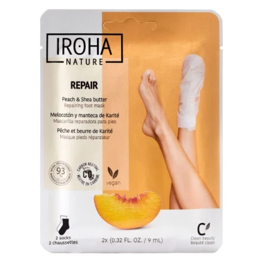 IROHA NATURE Maska na nohy Peach a shea butter 1 pár
