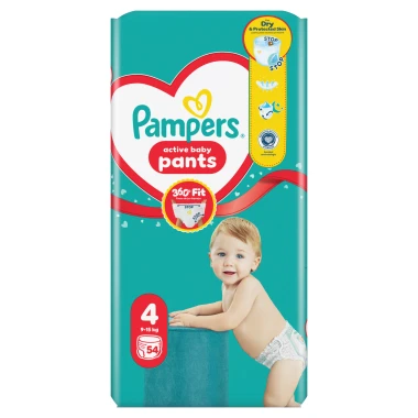 Pampers Active Baby Pants, vel. 4, 54 ks