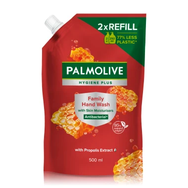 Palmolive Hygiene Plus Family mýdlo na ruce s přírodní antibakteriální složkou náhradní náplň 500 ml