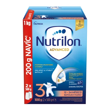 NUTRILON Advanced 3 batolecí mléko 3x1 kg