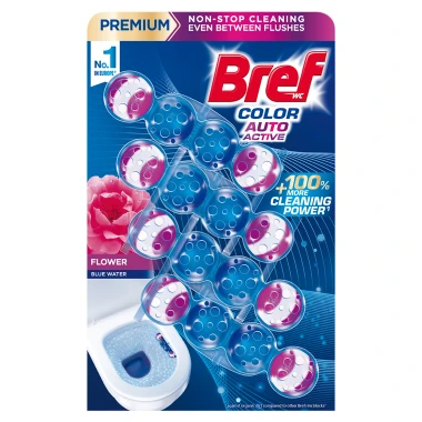 Bref Color Aktiv Flower Tuhý WC blok 4 x 50 g