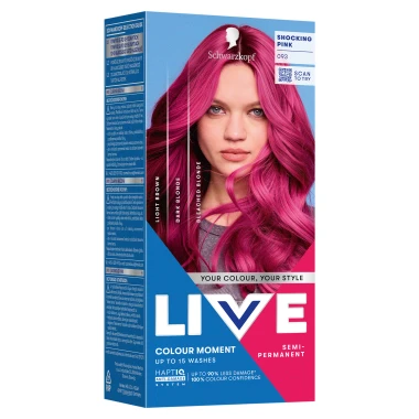 Schwarzkopf Live Colour Moment Semi-Permanent barva na vlasy 093 zářivá růžová