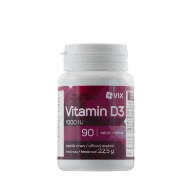 VIX Vitamin D3 s příchutí pomeranče 90 tablet