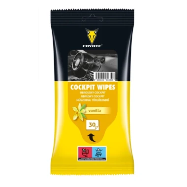 Coyote Cockpit Wipes čisticí ubrousky vanilka 30 ks