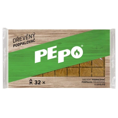 PE-PO dřevěný podpalovač 32 ks