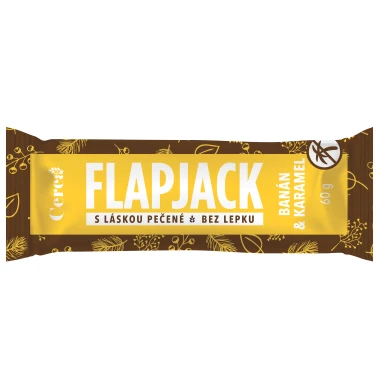 Cerea FLAPJACK banán & karamel pečená ovesná tyčinka 60g