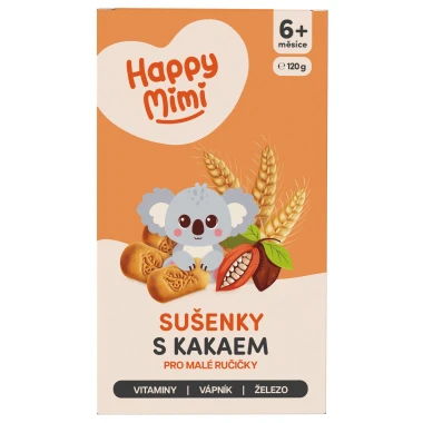 Happy Mimi Sušenky s kakaem 6m+ 120 g