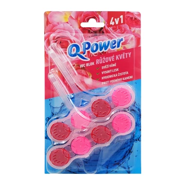 Q-Power Tuhý WC závěs Růžové květy 2 ks