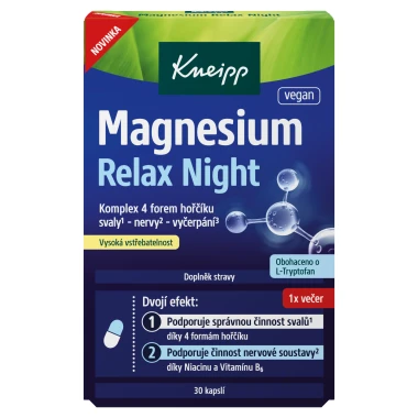 Kneipp Magnesium Relax Night 30 kapslí