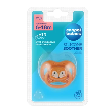 Canpol Babies Šidítko silikonové symetrické 6-18 m, mix variant