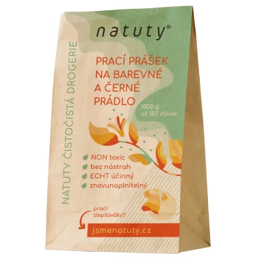 Natuty prací prášek na barevné a černé prádlo 1000 g