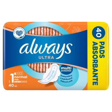 Always Ultra Normal Hygienické vložky s křidélky, velikost 1, 40 ks