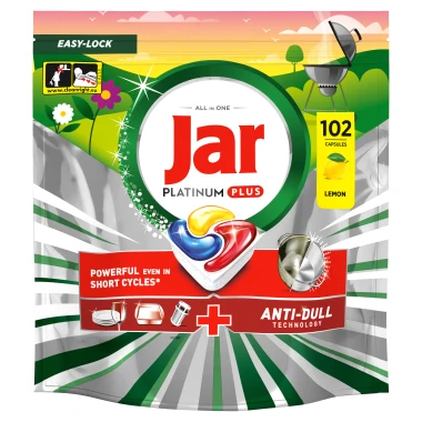 Jar Platinum Plus Lemon Kapsle do myčky nádobí 102 ks